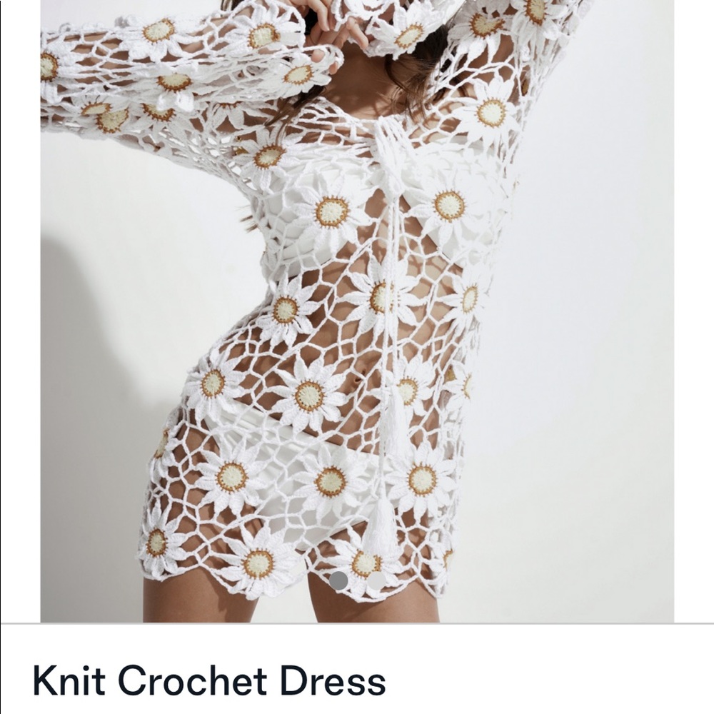 Knit sunflower cover up